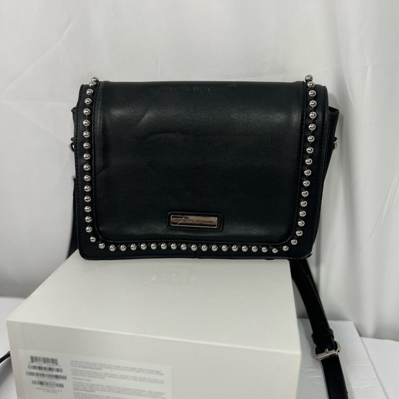 Adrienne Vittadini Black Crossbody Bag with Silver Accents - Picture 4 of 11